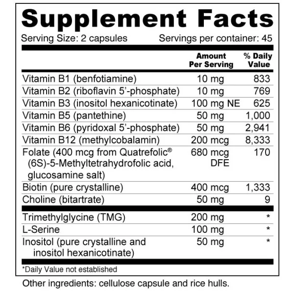 Supplement Facts 90 caps