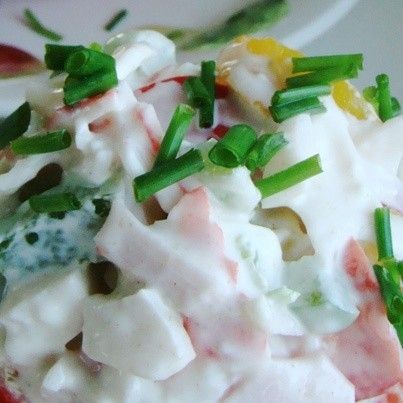 Crab Salad With Avocado, Apple, and Green Beans