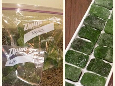 Spinach Ice Cubes