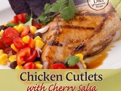 Chicken Cutlets with Cherry Salsa