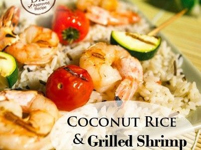 Coconut Rice with Grilled Shrimp