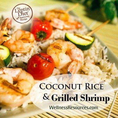 Coconut Rice with Grilled Shrimp