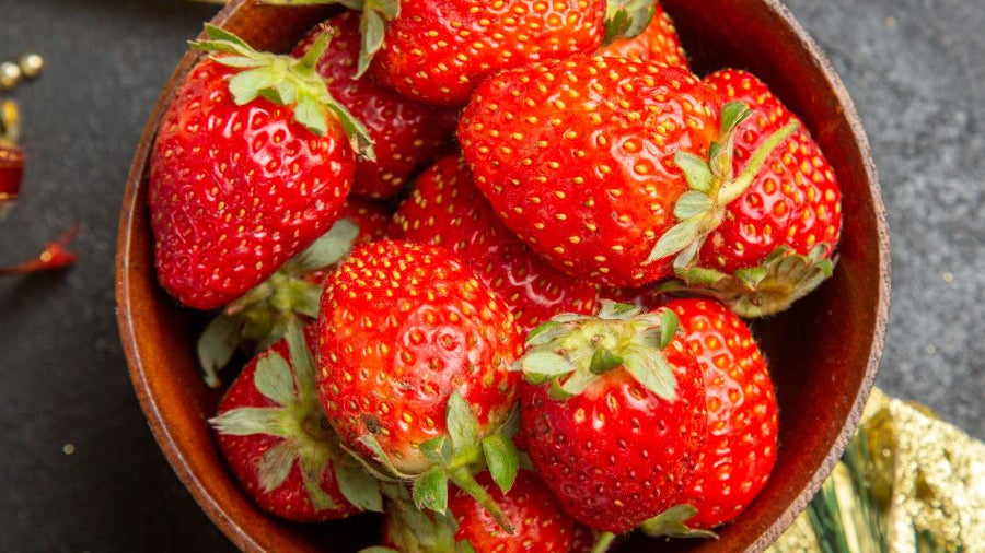 Bowl of strawberries
