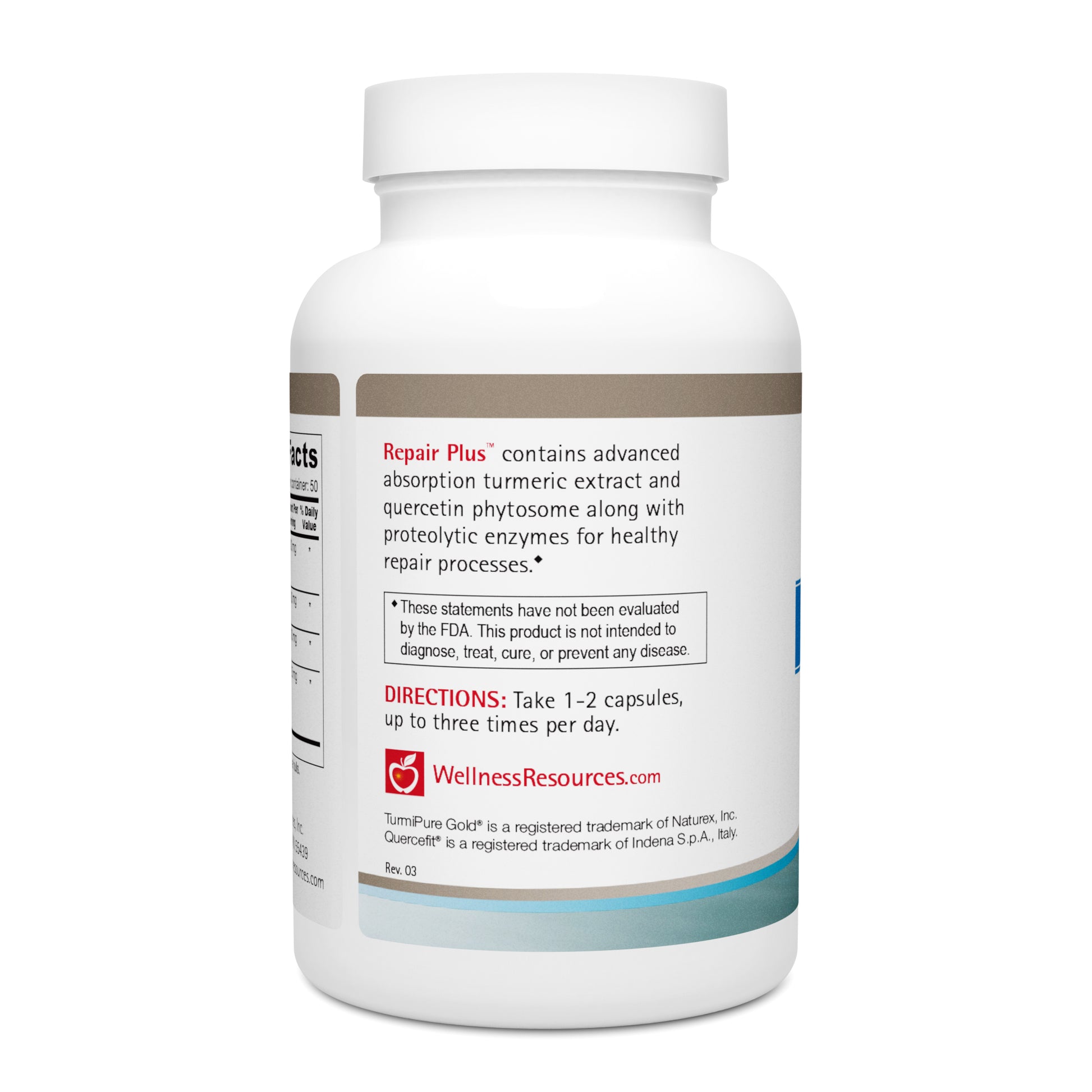 With advanded turmeric extrac, proteolytic enzymes, and bioavailable quercetin to support repair processes. Take 1-2 capsules, up to 3 times per day. 