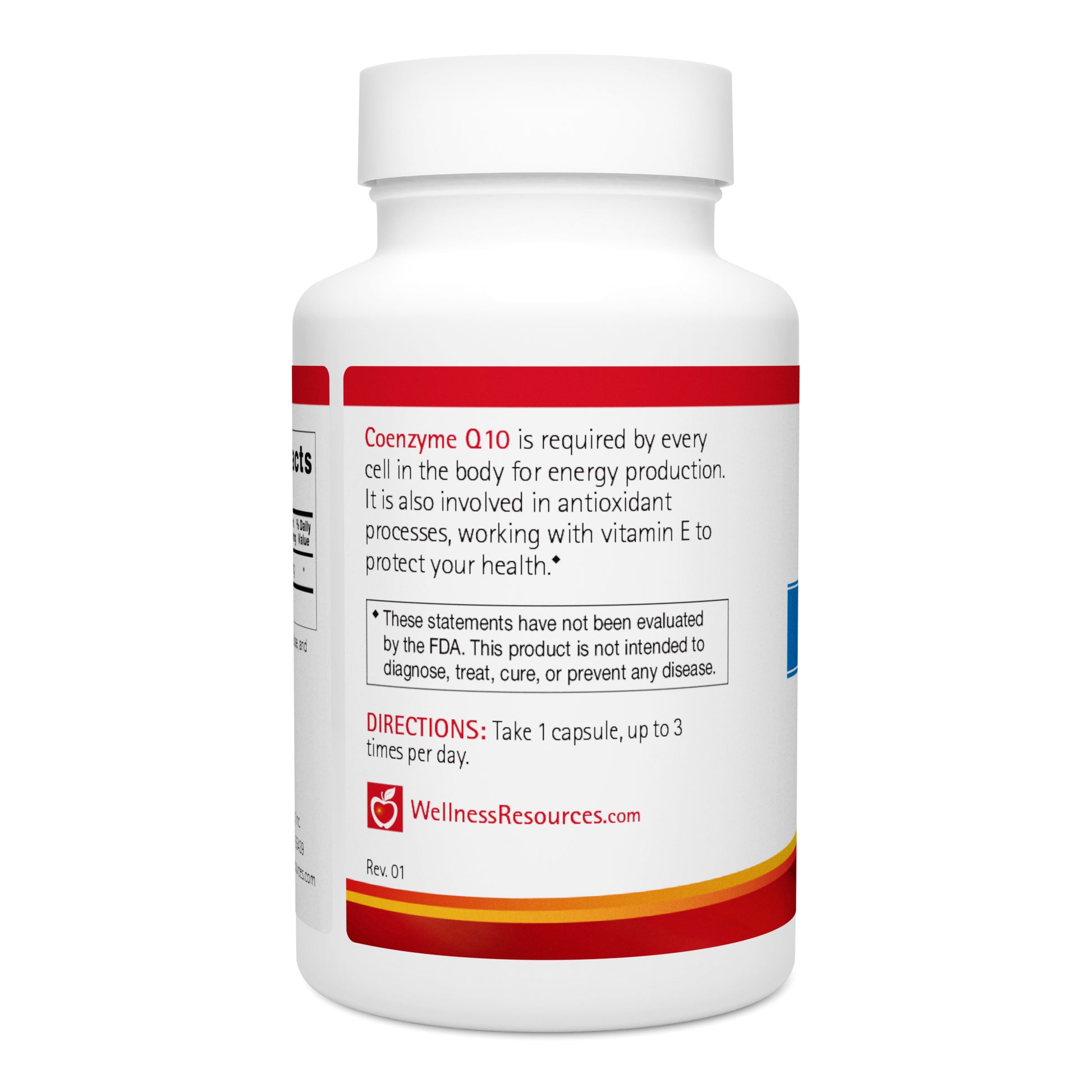 Coenzyme Q10 is required by every cell in the body to fuel energy production. Take 1 capsule, up to 3 times per day. 