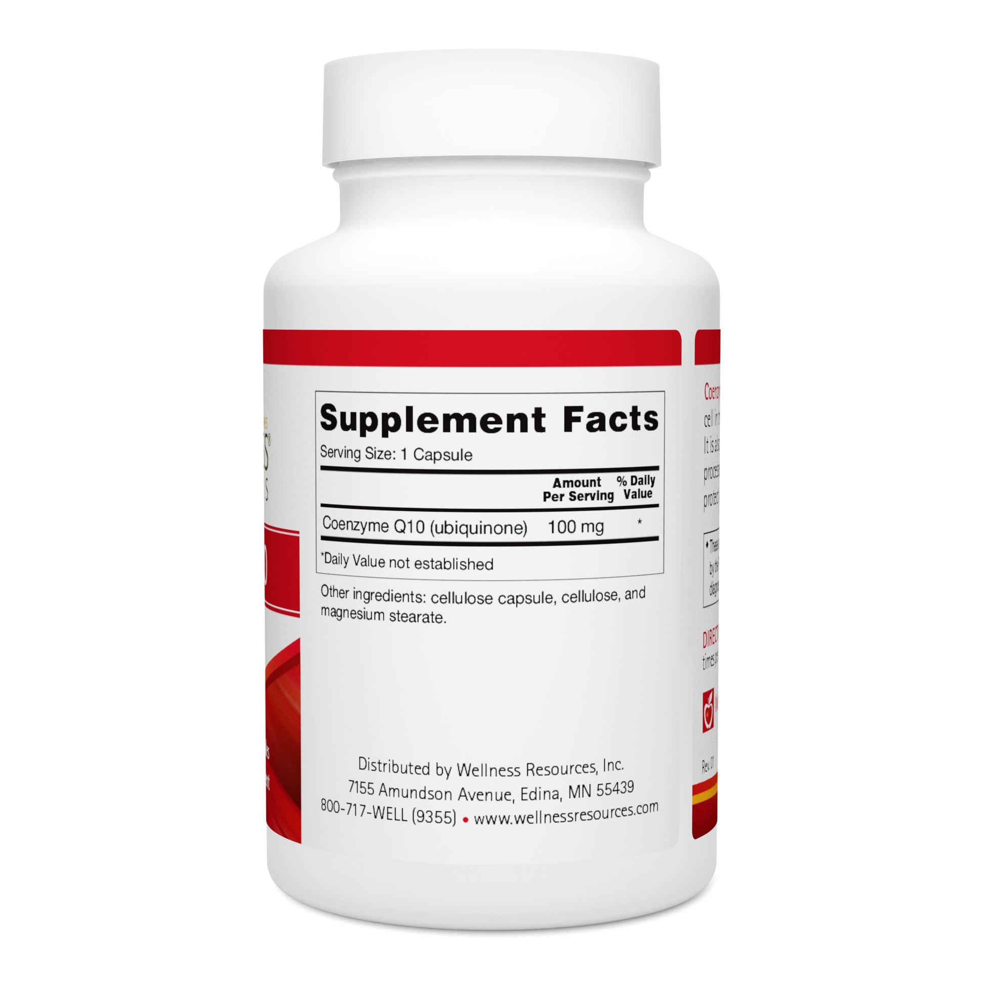 Coenzyme Q10 Supplement Facts and Ingredients. Serving Size: 1 Capsule. Servings Per Container: 90