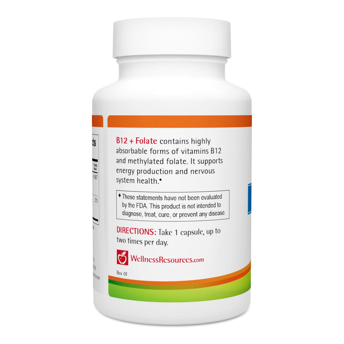 B12 + Folate Supplement with High Absorption Coenzyme B12 and Methyl ...