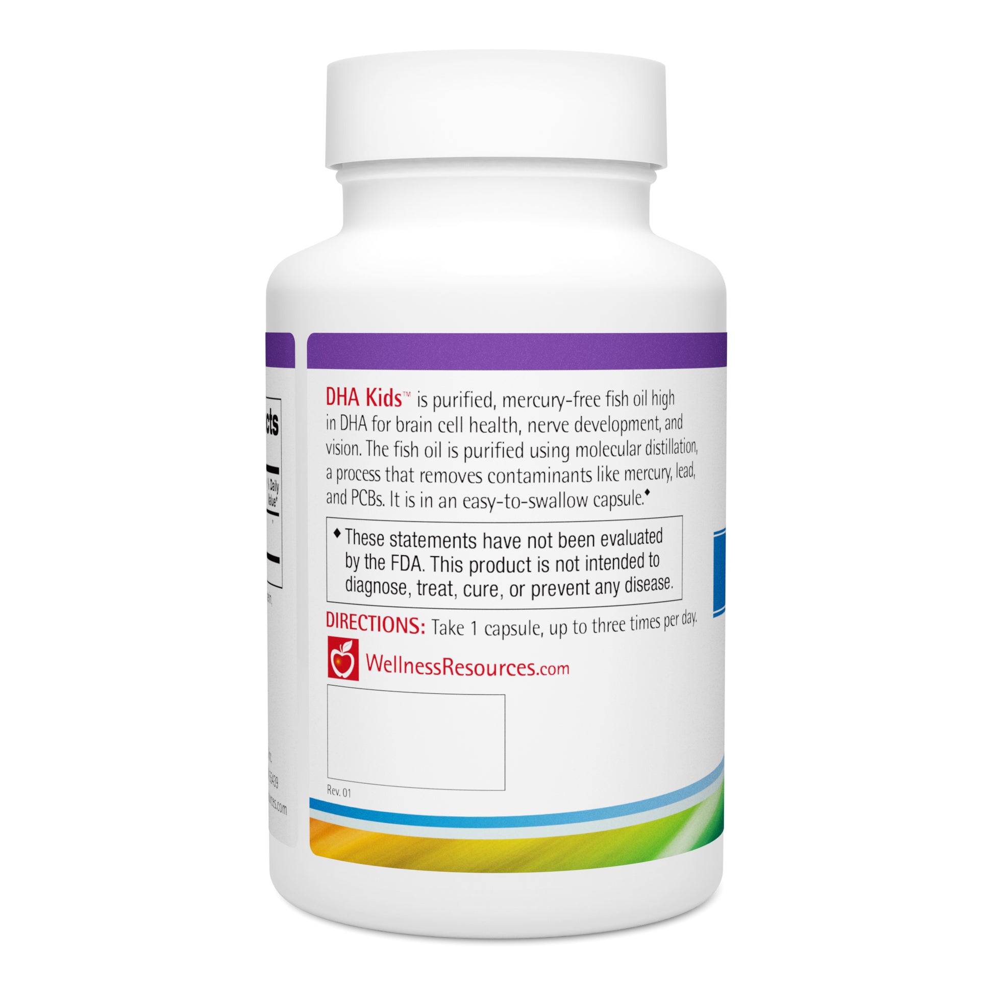 DHA Kids is a mercury-free no burp fish oil supplement for children. Take 1 capsule, up to 3 times per day. 