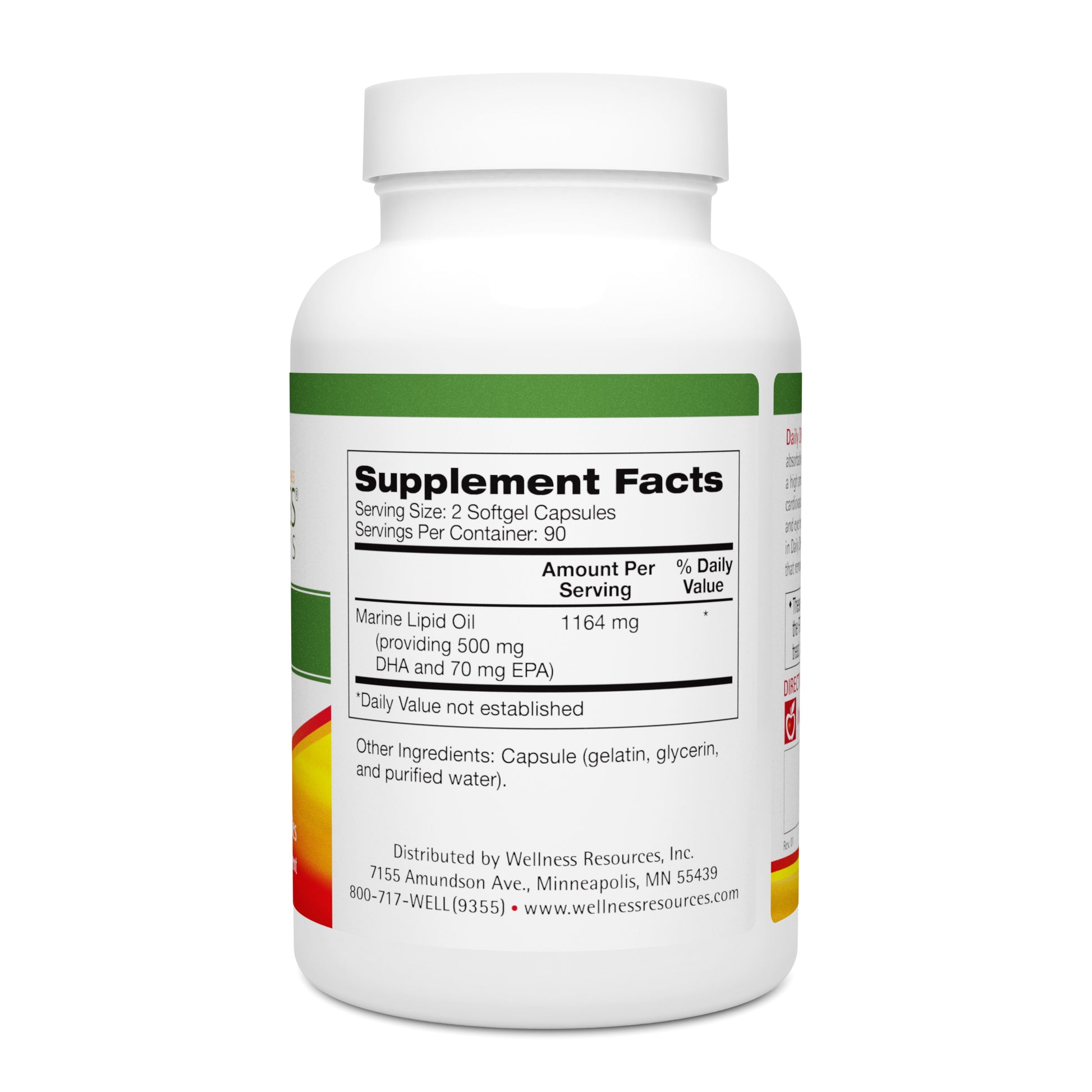 Daily DHA 180 Caps Supplement Facts and Ingredients. Serving Size: 2 Softgel Capsules. Servings Per Container: 90