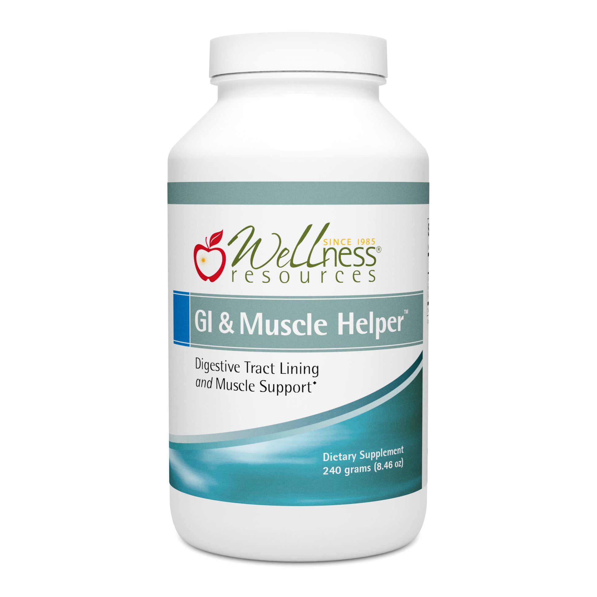 Wellness Resources GI & Muscle Helper Powdered Supplement. Supports Digestive Tract Lining and Muscle Support. 240 grams. 
