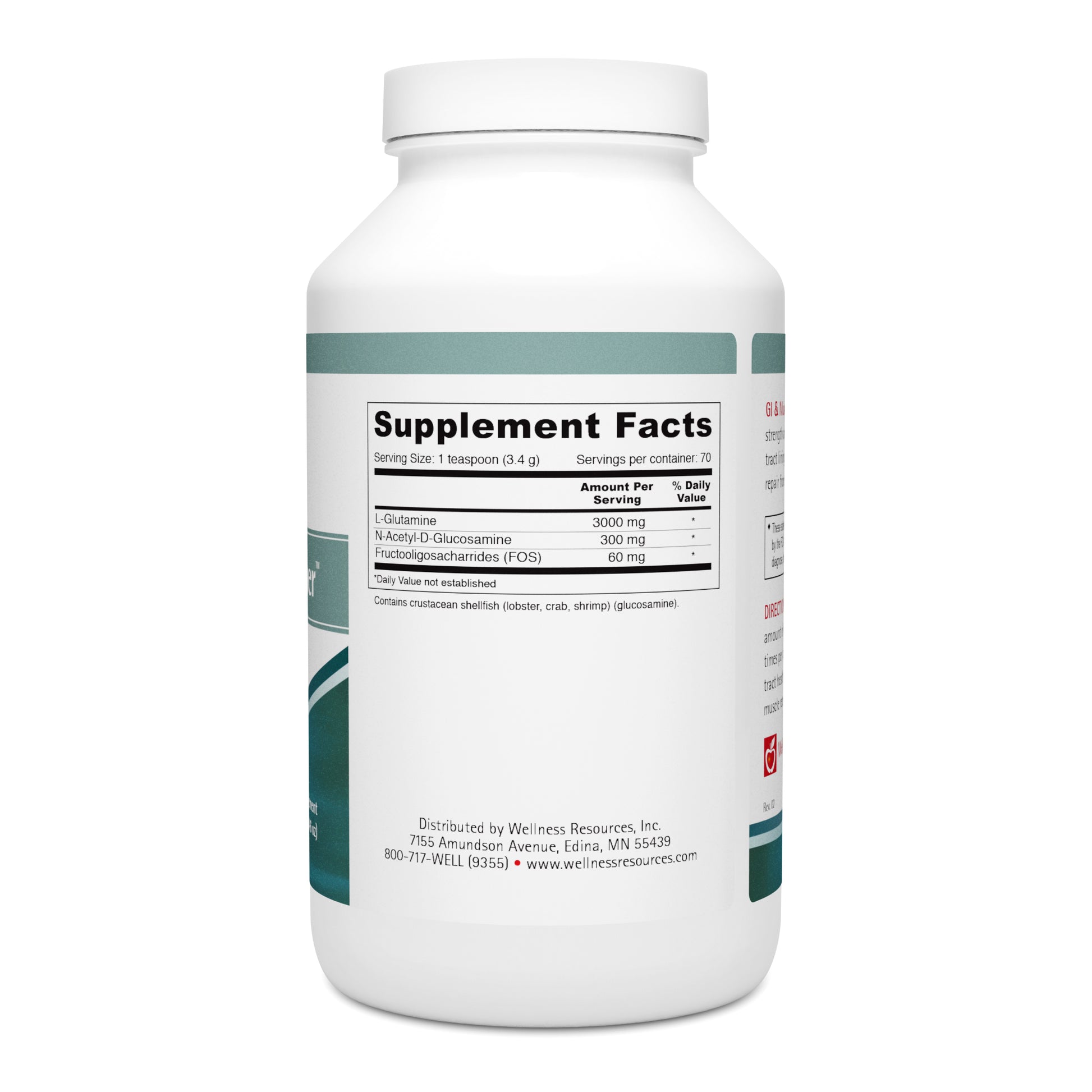 Gi & Muscle Helper Supplement Facts & Ingredients. Serving Size: 1 Teaspoon. Servings Per Container: 70. 