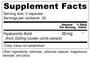 Hyaluronic Acid provides HA for healthy cartilage, joints, and skin. Take 1-2 capsules, up to 3 times per day. 