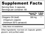 Oregano Oil Supplement Facts and Ingredients. Serving Size: 3 Capsules. Servings Per Container: 60 
