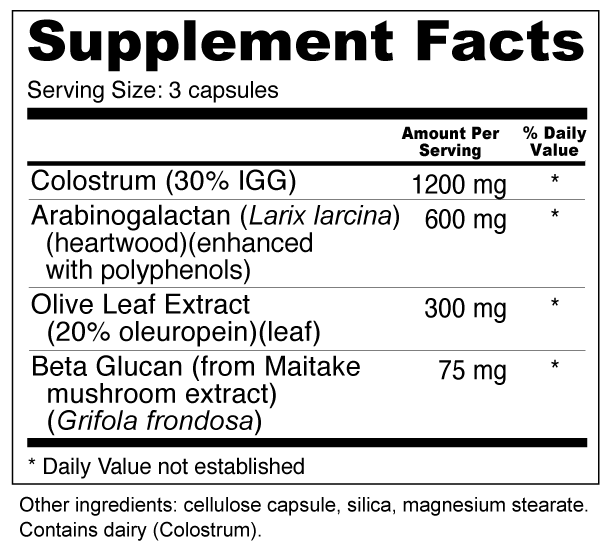 Super Immune Booster Supplement Facts and Ingredients. Serving Size: 3 Capsules. Servings Per Container: 30