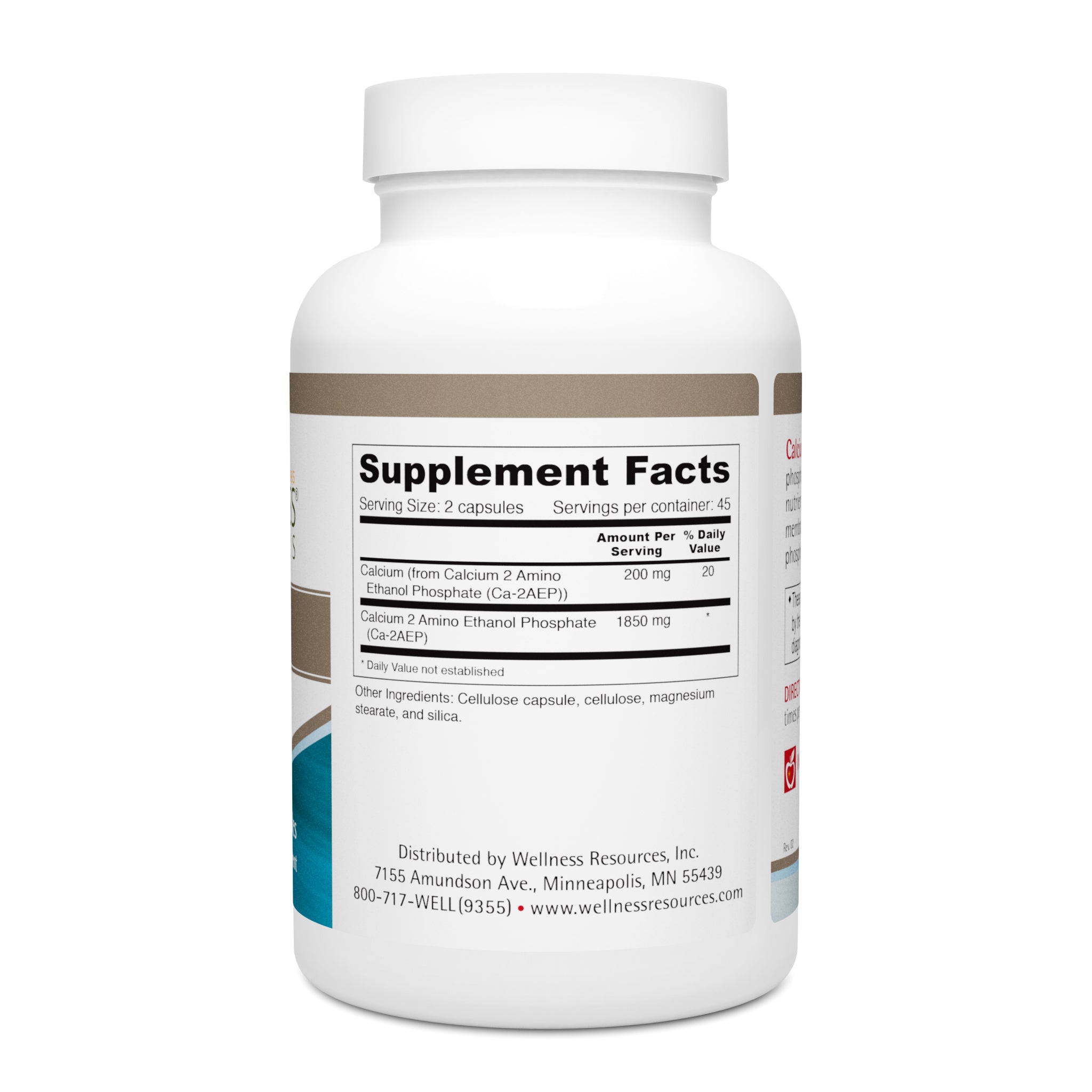 Calcium AEP 90 Caps Supplement Facts & Ingredients. Serving Size: 2 Capsules. Servings Per Container: 45 