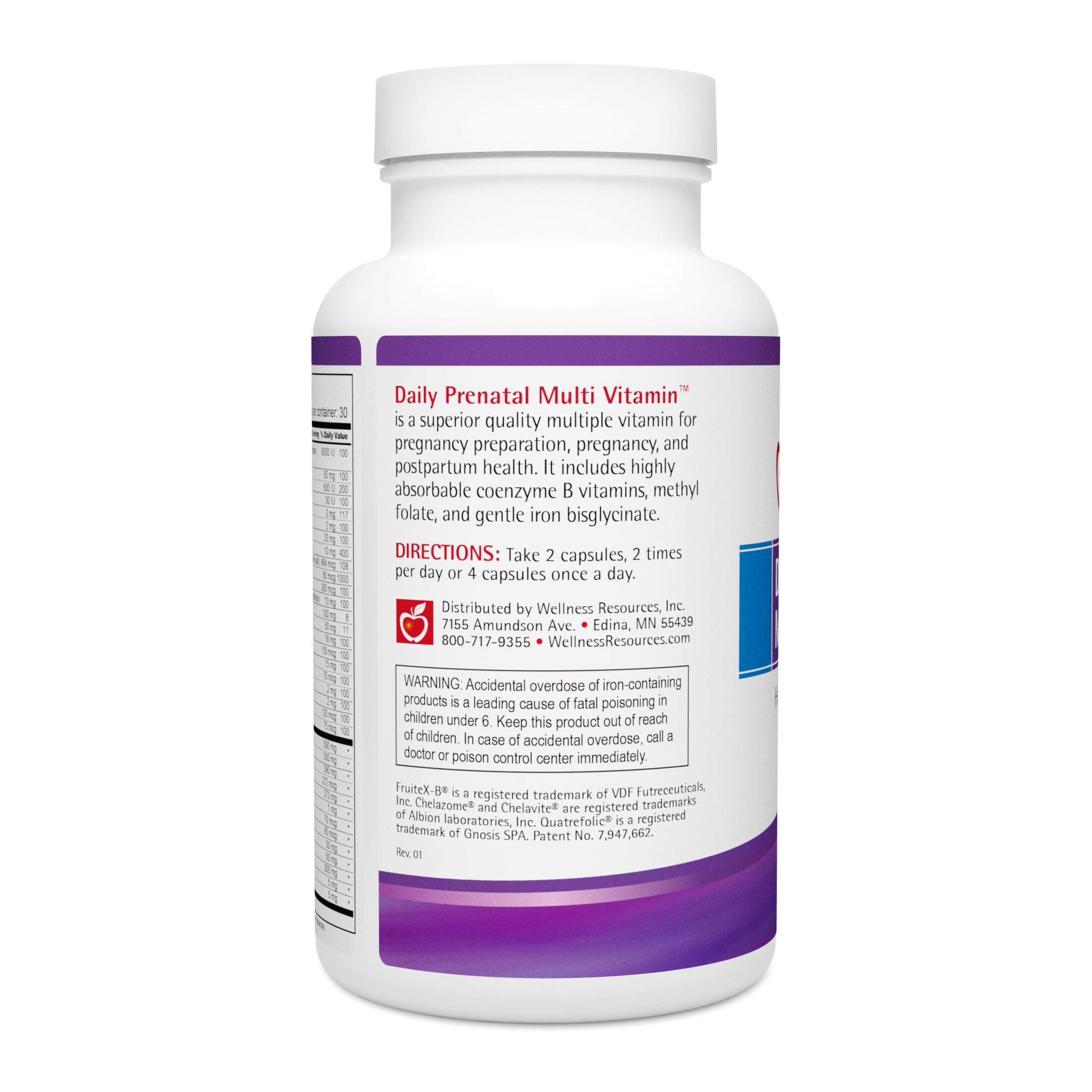 Daily Prenatal Multi Vitammin is  premium multivitamin for pregnancy prep, pregnancy, and postpartum health. Take 2 capsulses 2 times per day or 4 capsules Once per day. 