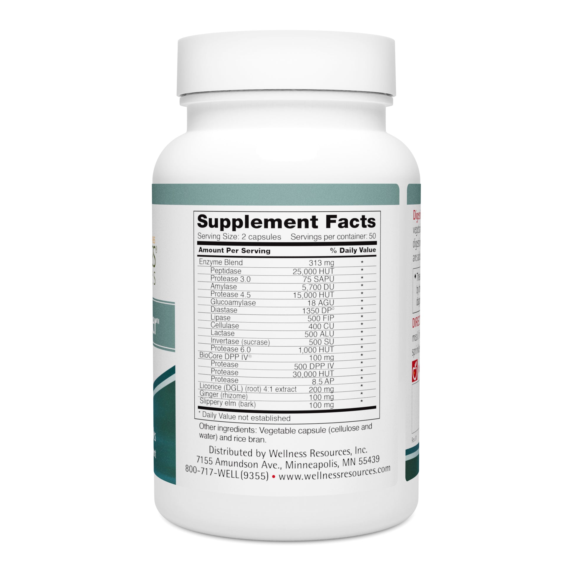 Digestive Helper Supplement Facts and Ingredients. Serving Size: 2 Capsules. Servings Per Container: 50 