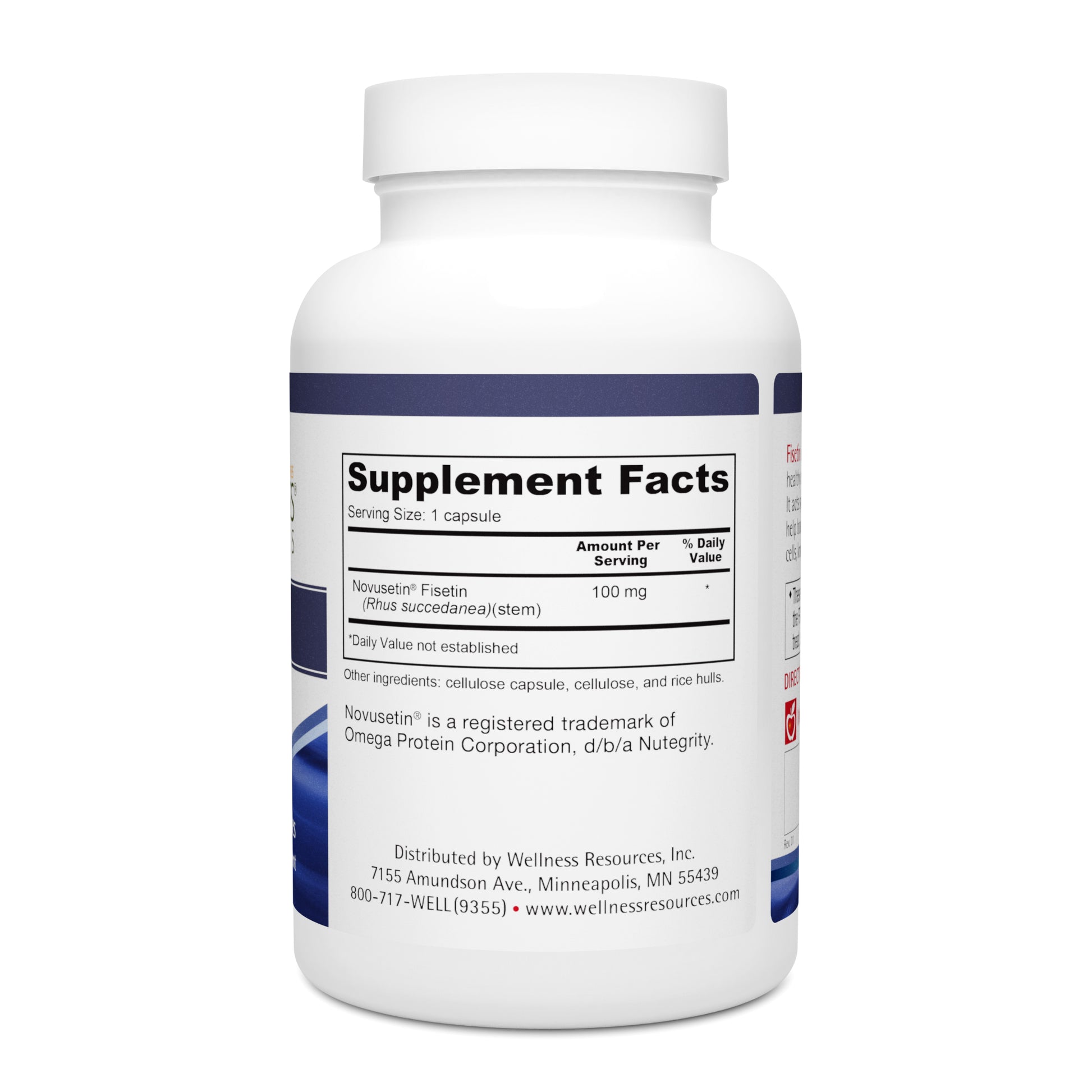 Fisetin Supplement Facts and Ingredients. Serving Size: 1 Capsule. Servings Per Container: 90 