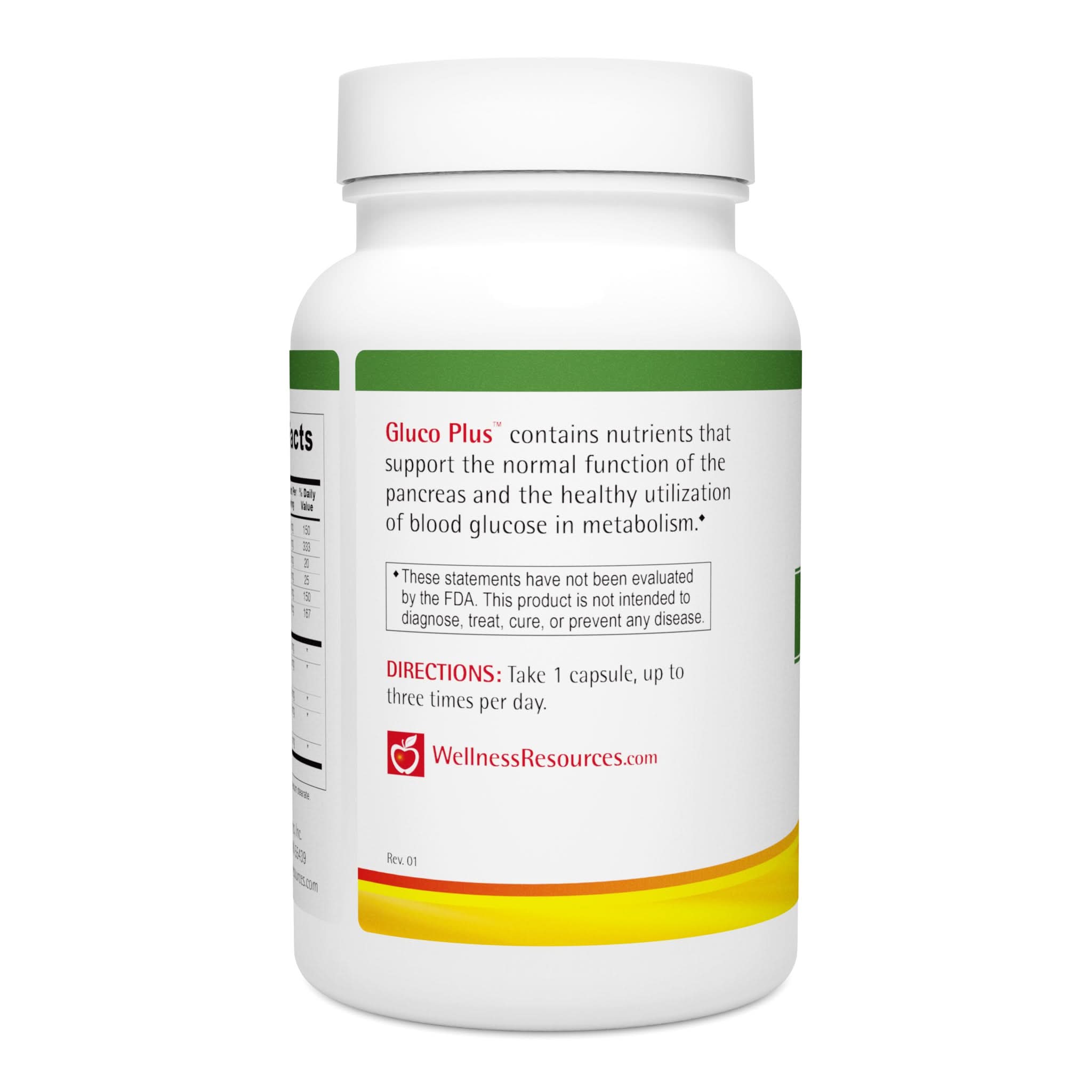 Gluco Plus supports natural insulin function and helps maintain healthy blood sugar levels. Take 1 capsule, up to 3 times per day. 