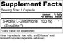 Glutathione Supplement Facts & Ingredients. Serving Size: 1 Capsule. Servings Per Container: 90  