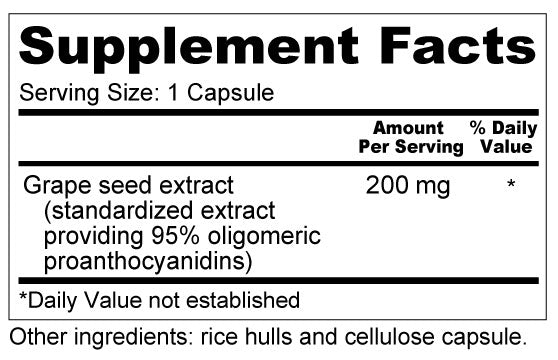 Grape Seed Extract 200mg