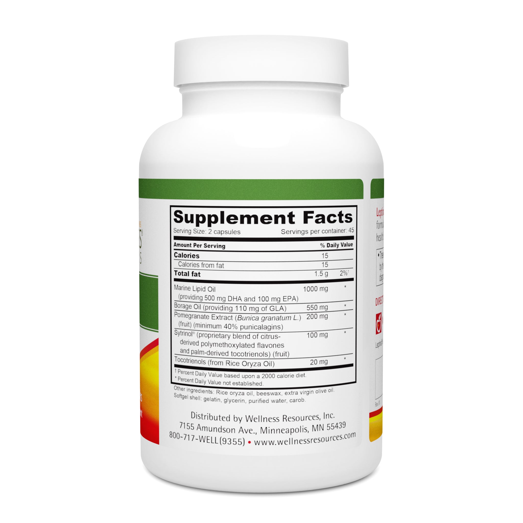 Leptinal 90 Caps Supplement Facts & Ingredients. Serving Size: 2 Capsules. Servings Per Container: 45