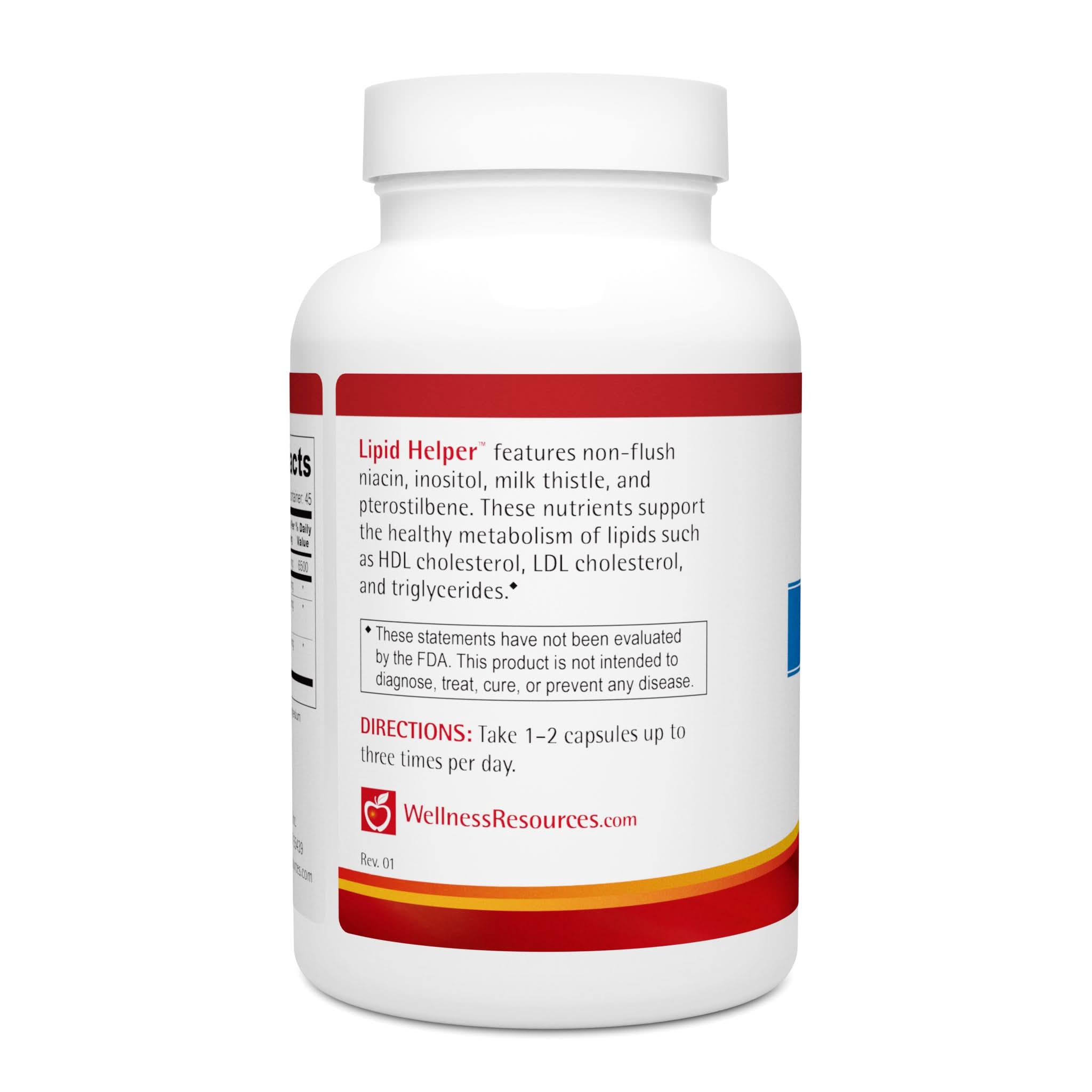 Lipid Helper supports healthy cholesterol and triglyceride metabolism. Take 1-2 capsules, up to 3 times per day. 