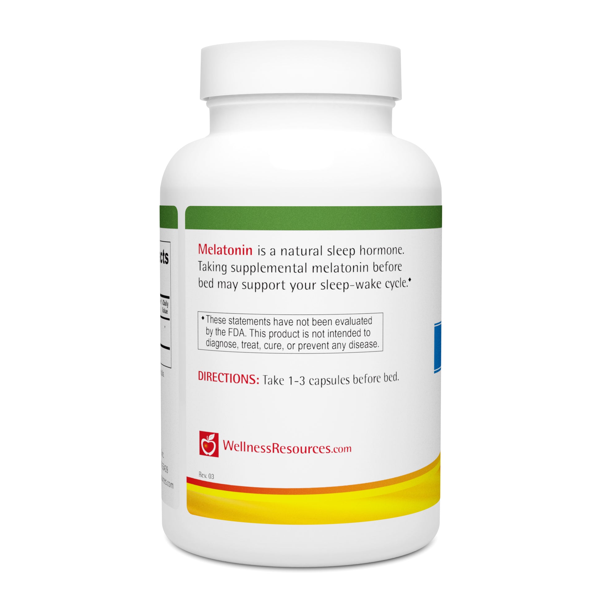Melatonin 3mg supports natural sleep rythms and reduces jet lag in a natural, low-dose formula. Take  1-3 capsules before bed. 