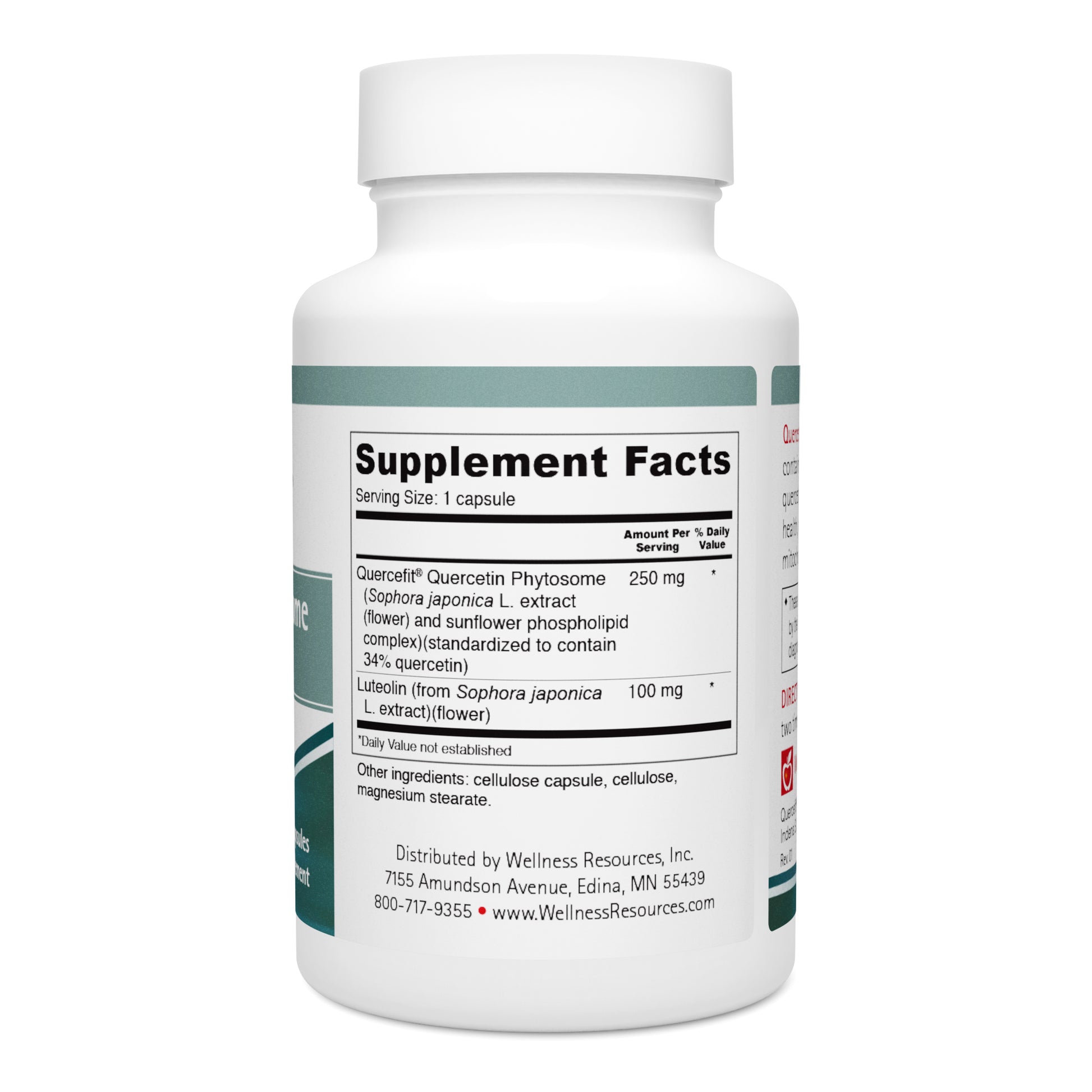 Quercetin Phytosome + Luteolin Supplement Facts and Ingredients. Serving Size: 1 Capsule. Servings Per Container: 60