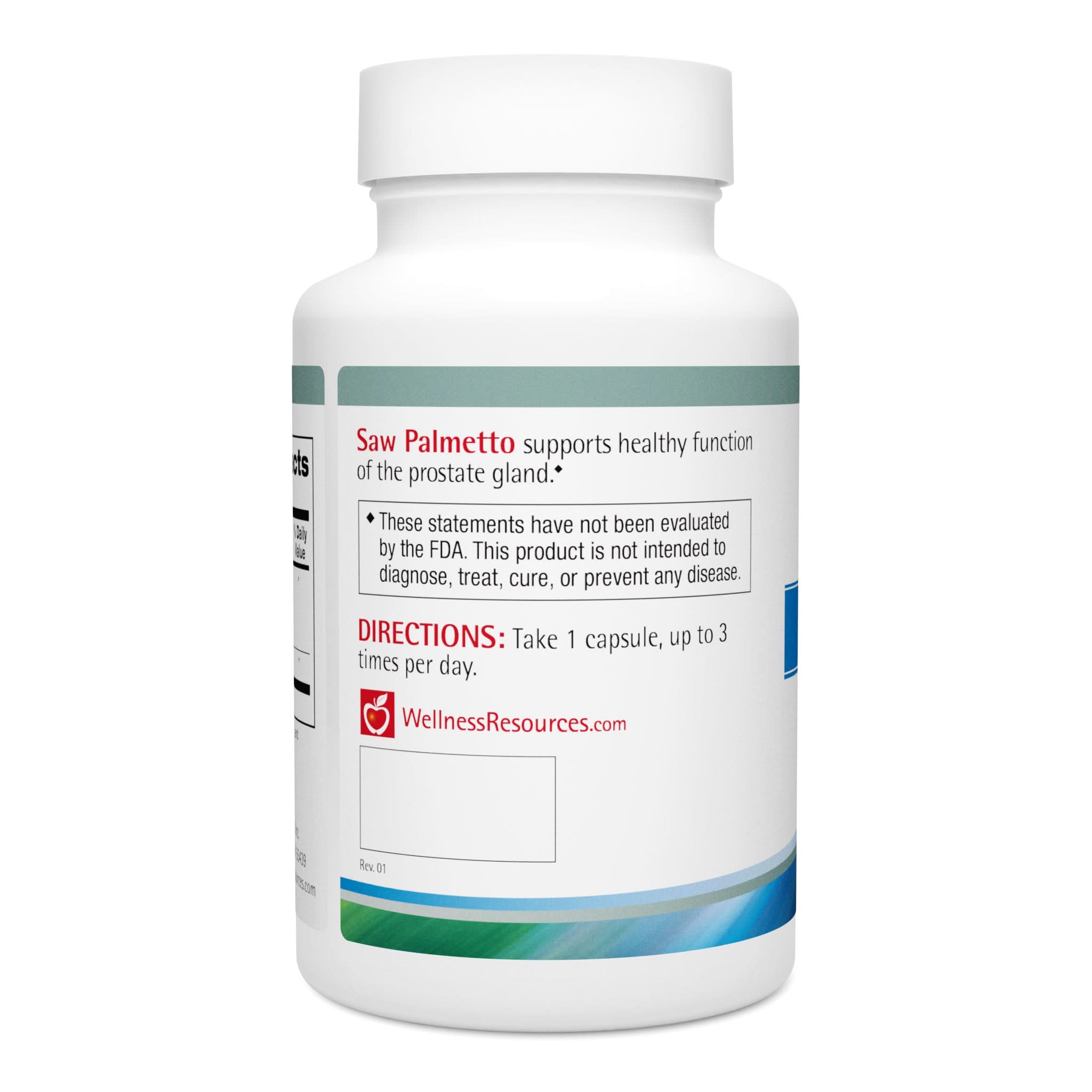 Saw Palmetto supports healthy function of the prostate gland. Take 1 capsule, up to 3 times per day. 