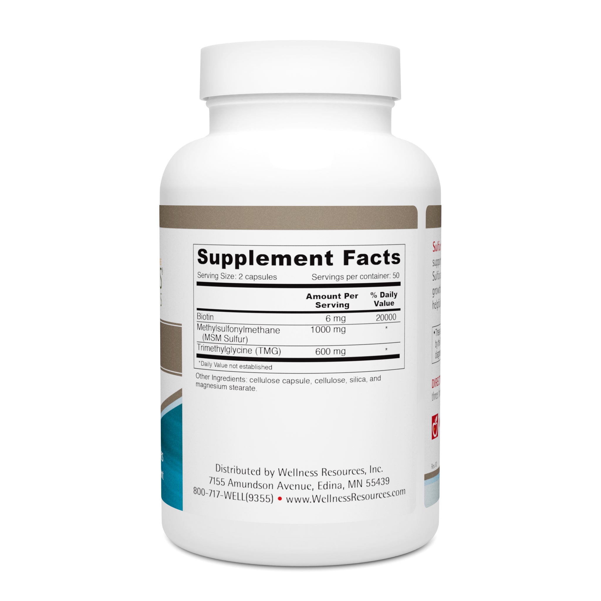 Sulfur Plus Supplement Facts and Ingredients. Serving Size: 2 Capsules. Servings Per Container: 50